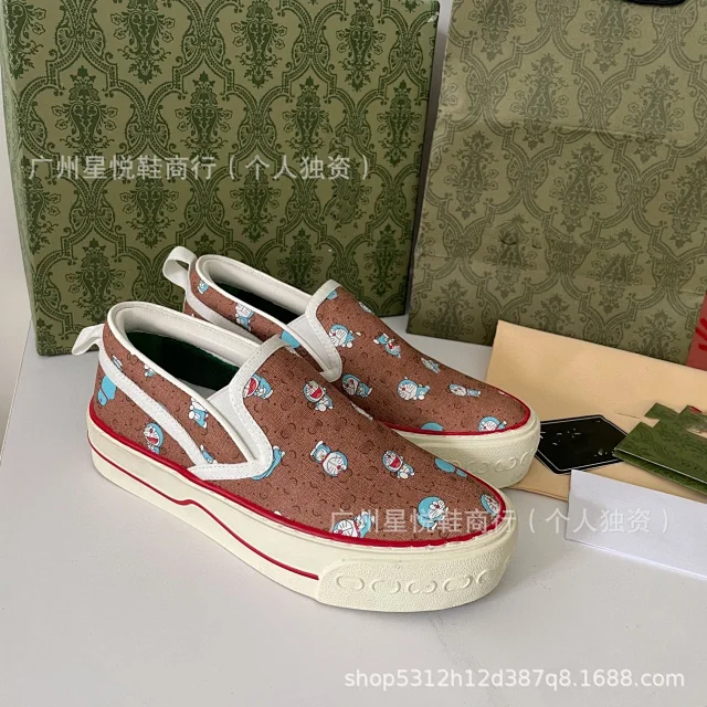 Unbranded Sneakers Platform Slip-On Canvas with Monogram Pattern product detail image 11