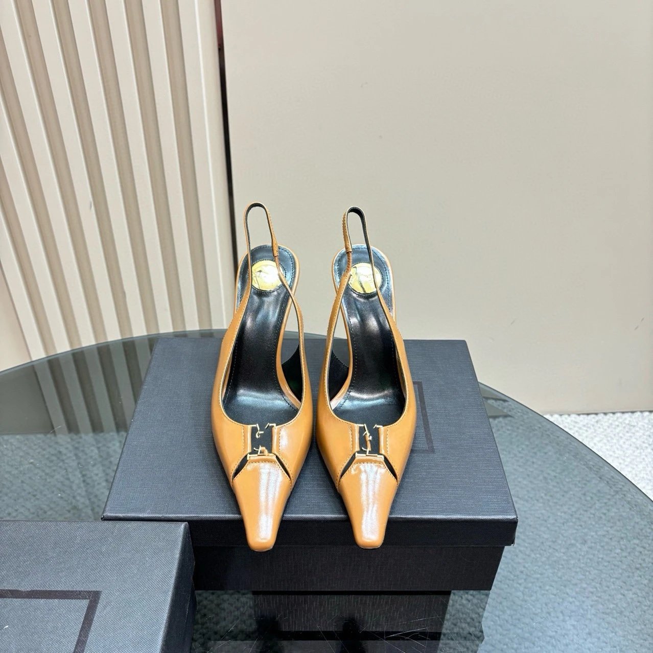 Versace La Medusa Slingback Heels Black - 3