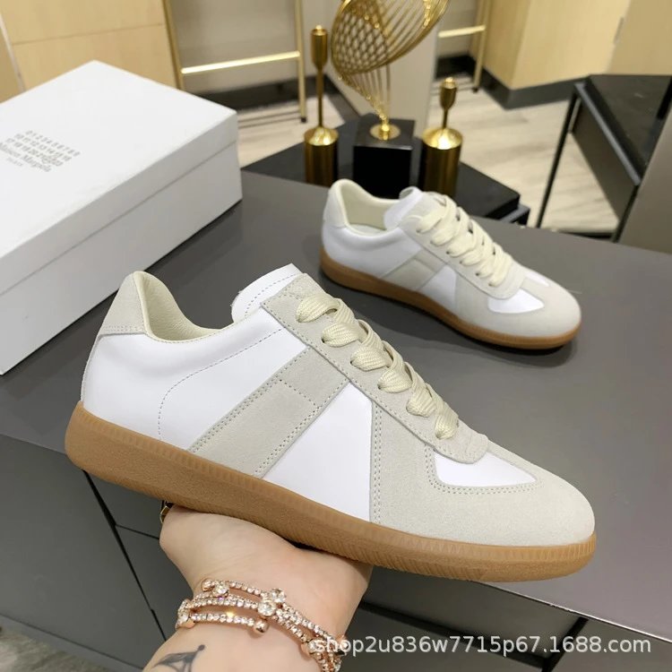 Maison Margiela Replica Sneakers Brown and Black Suede Leather Sneakers - 9