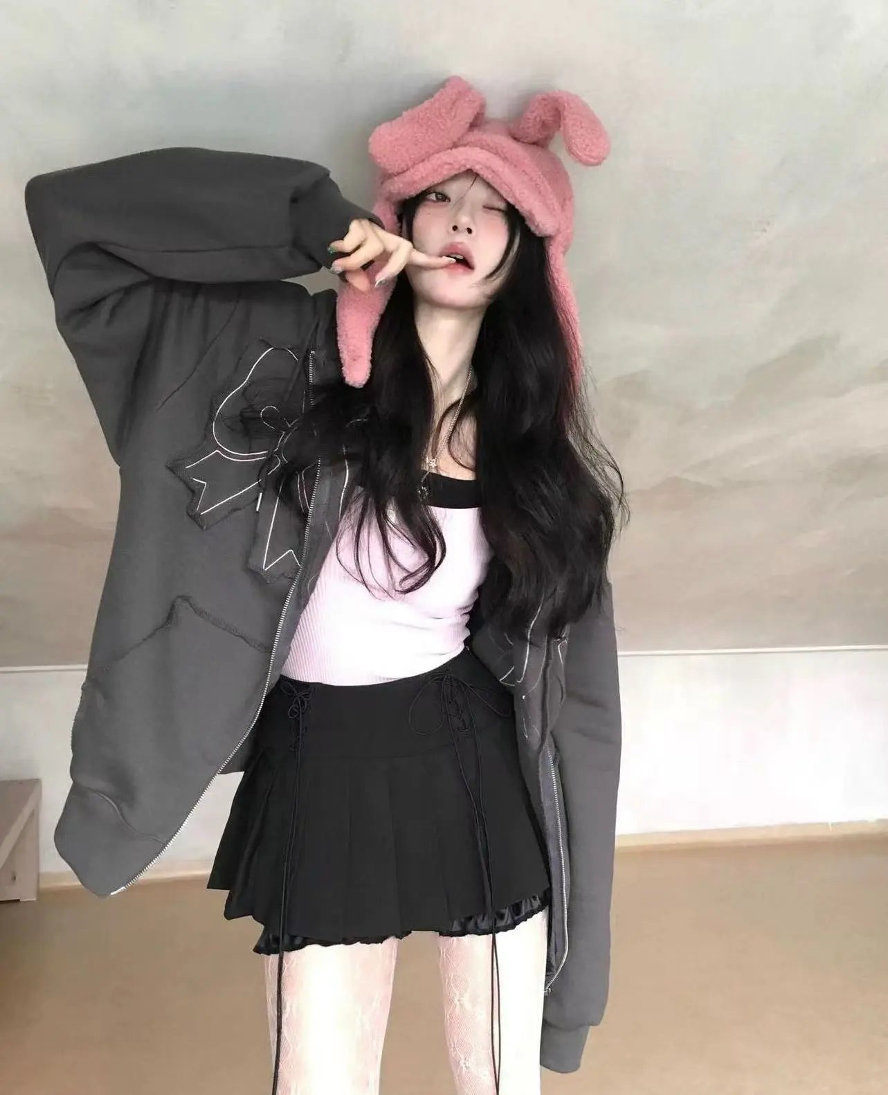 Gallery Dept. Distressed Elephant Hoodie Gray - 24