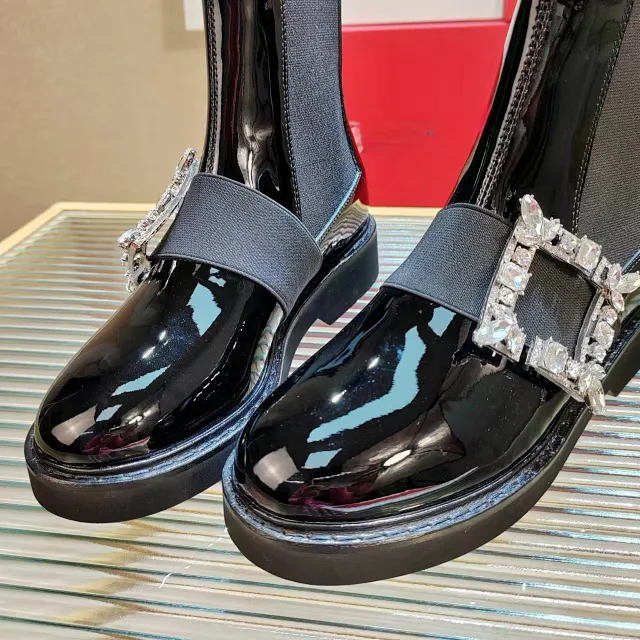 Unbranded Boots Patent Chelsea Ankle with Crystal Buckle product detail image 6