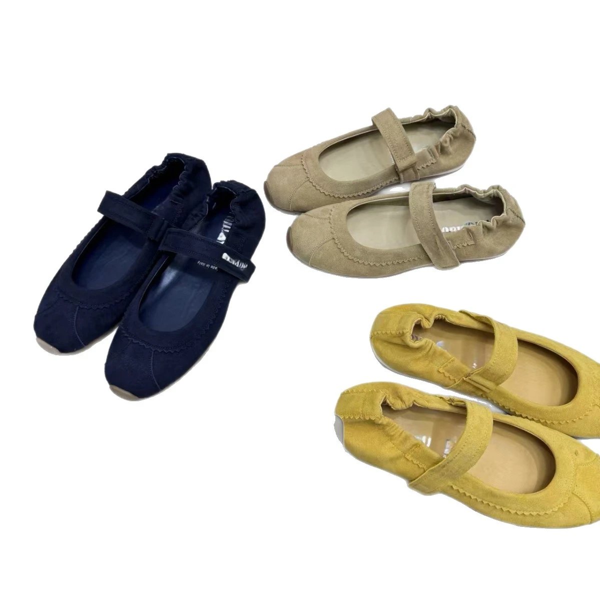 Miu Leather Shoes Mary Jane ballet flats with hook-and-loop strap and scalloped trim image 5