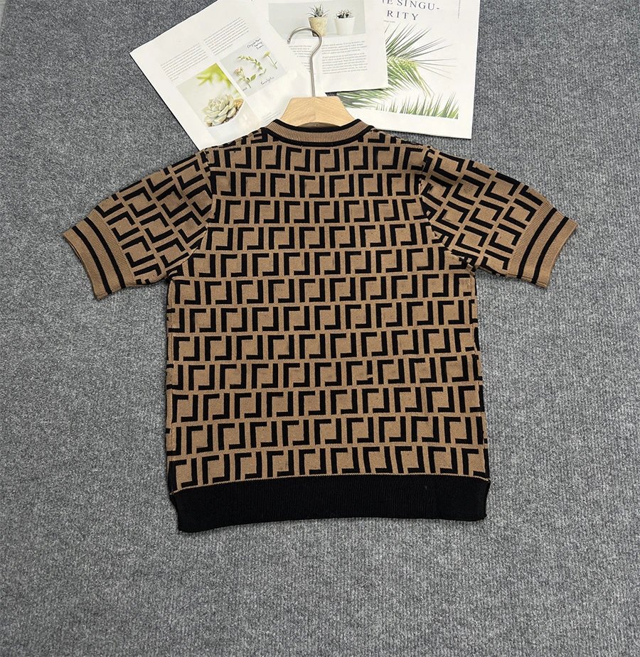 Fendi FF Logo Knit Sweater Beige and Black - 11