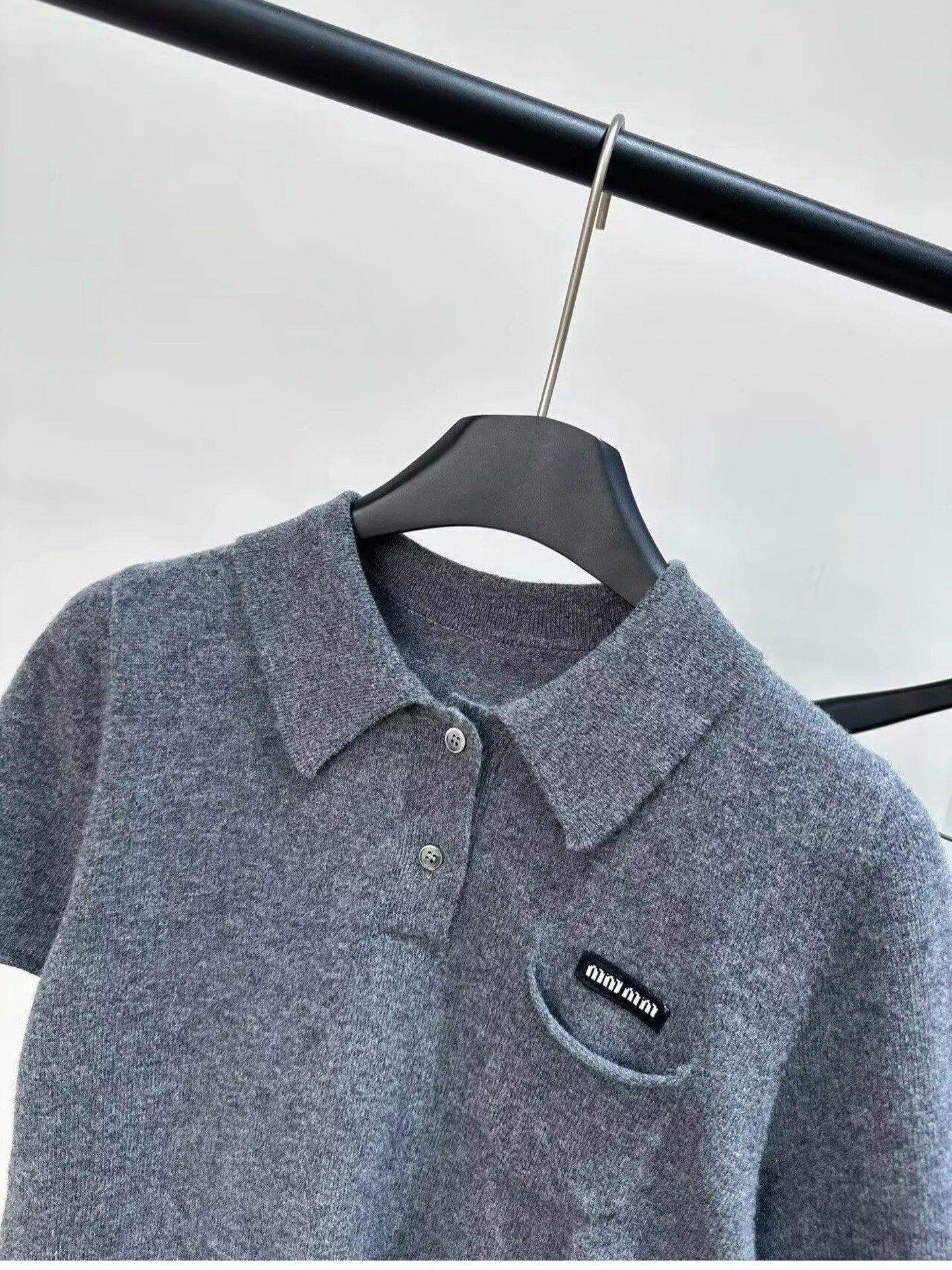 MMY Knit Polo Shirt Gray - 18