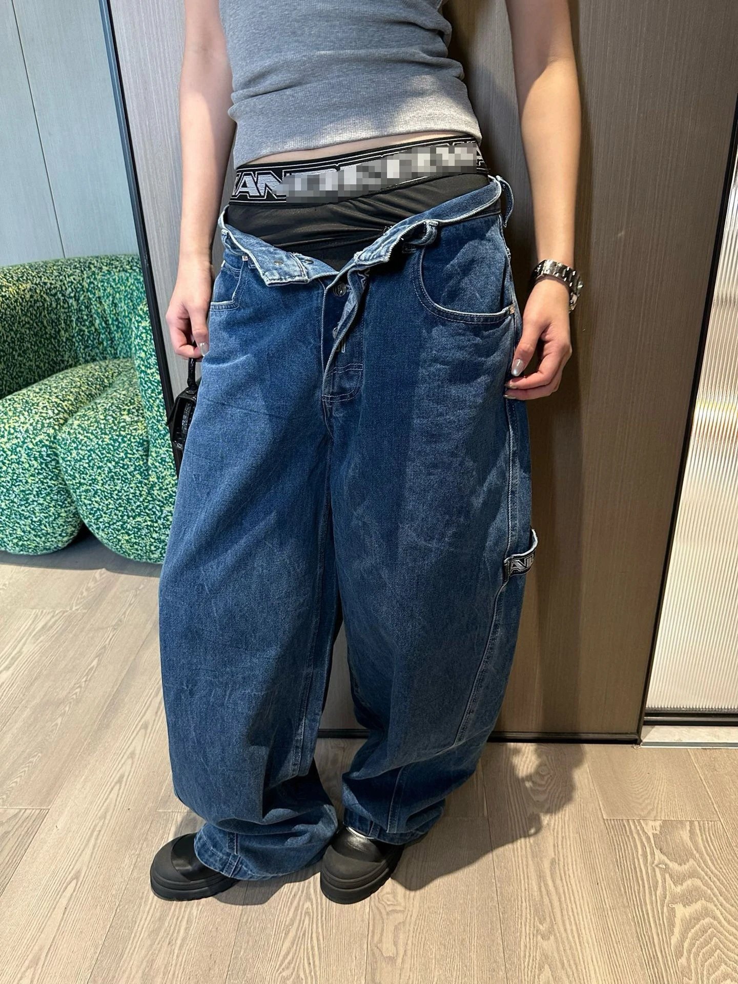 Stone Island Shadow Project Wide-Leg Jeans Blue - 4