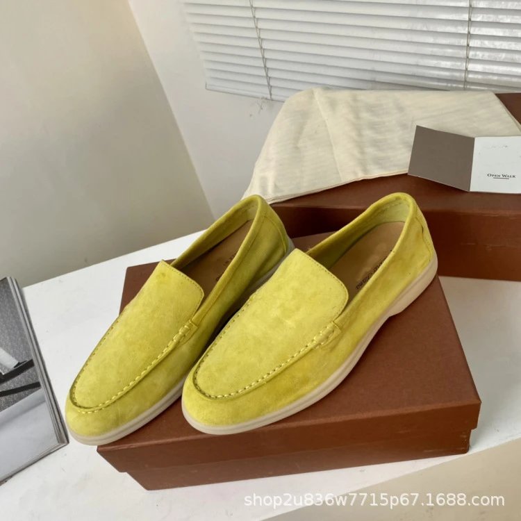 Design Suede Loafers Dusty Rose Casual Shoes - 8