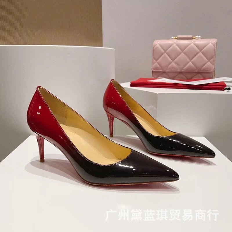 Christian Louboutin Pigalle Follies Nude Patent Leather Stilettos - 10