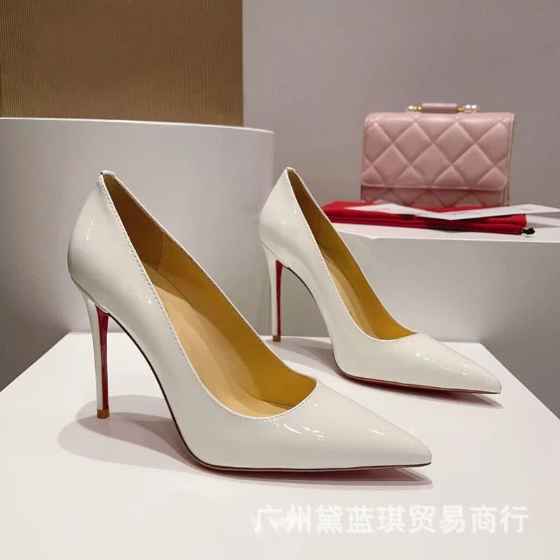 Christian Louboutin Pigalle Follies Nude Patent Leather Stilettos - 7