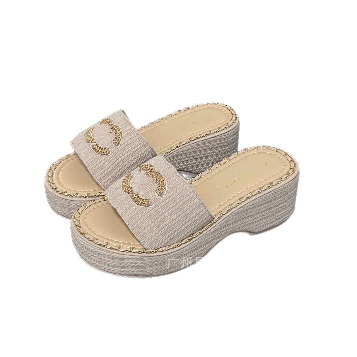 Unbranded Sandals Chain-Trim Platform Slide image 5