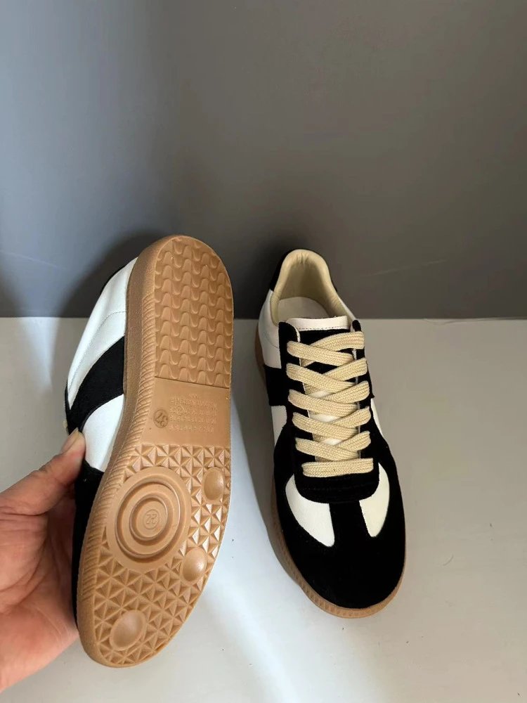 Maison Margiela Replica Sneakers Tan Suede Casual Shoes - 27