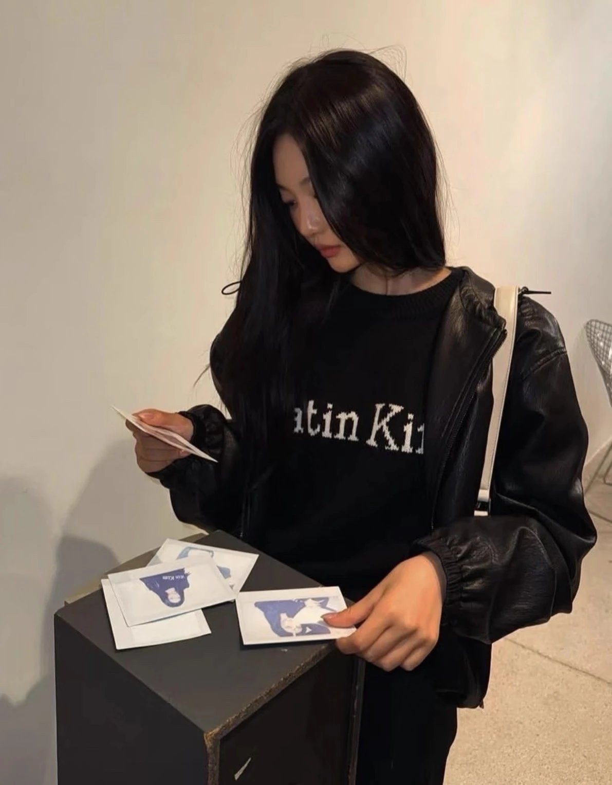 Matin Kim Logo Knit Sweater Off-White - 58