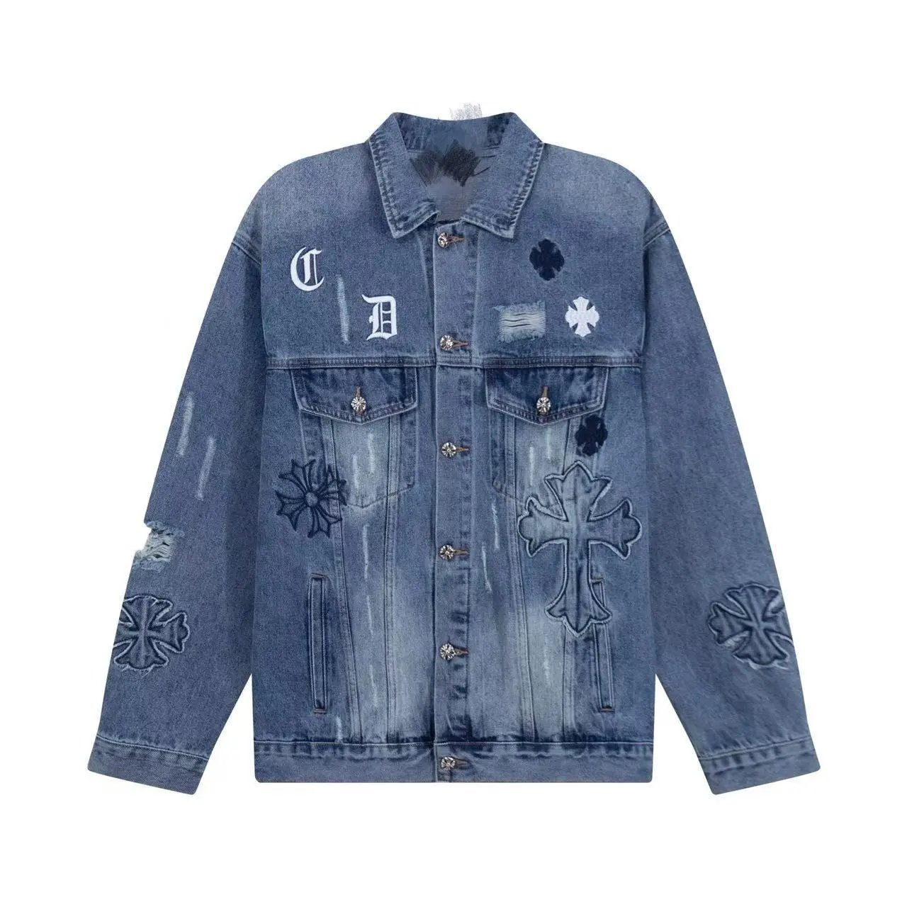 Gallery Dept Cross-Embellished Black Denim Jacket - 18