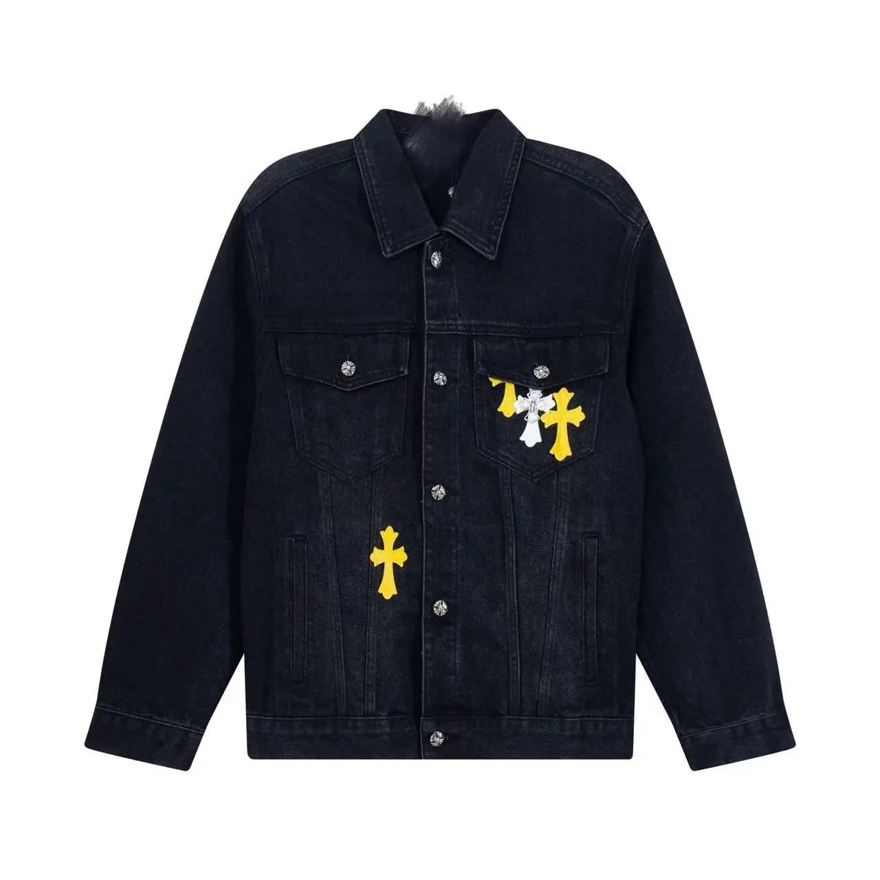 Gallery Dept Cross-Embellished Black Denim Jacket - 19
