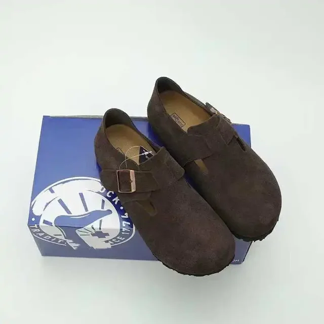 Birkenstock Leather Shoes London Buckle Clogs product detail image 1