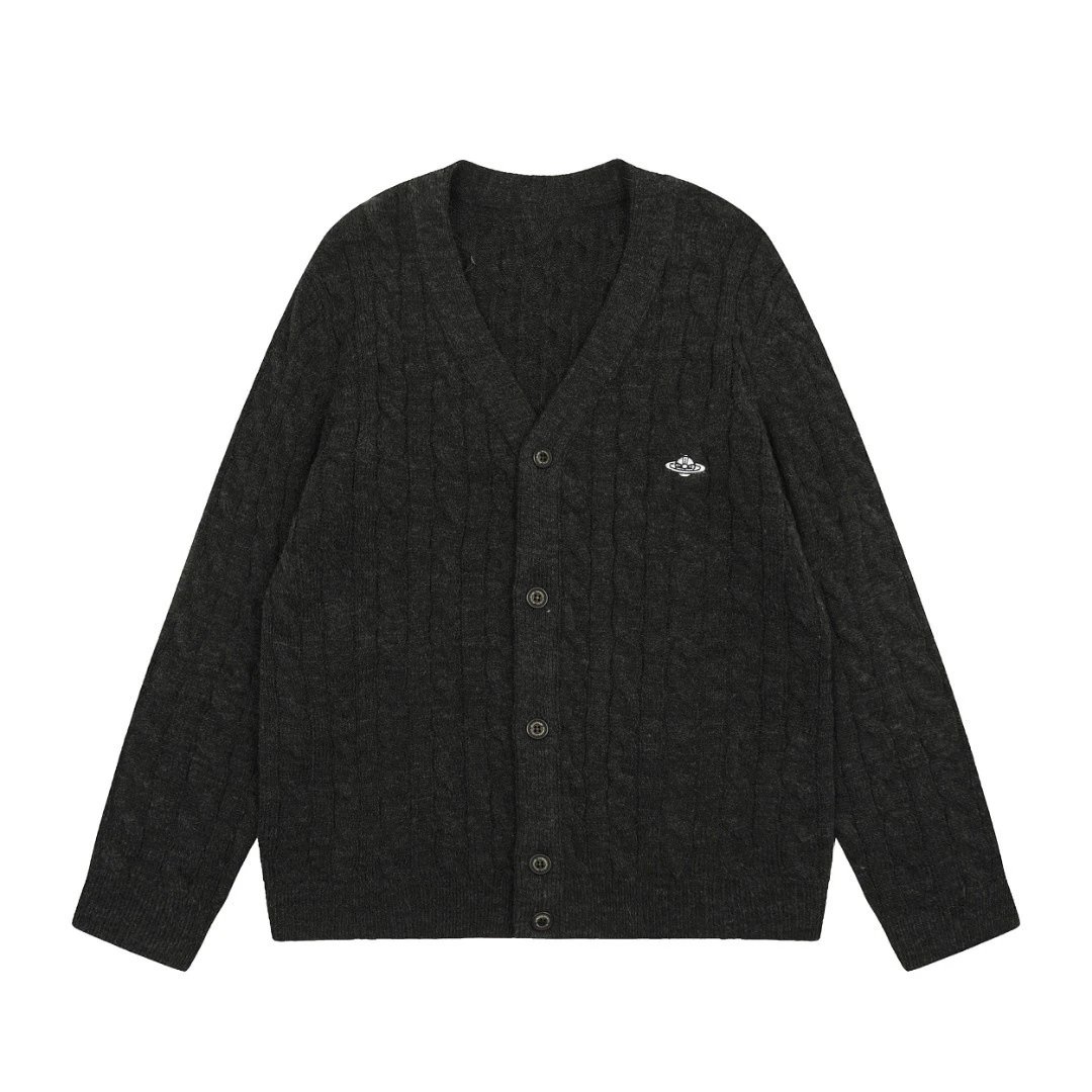 Saint Tears Embroidered Cable Knit Cardigan Black - 13