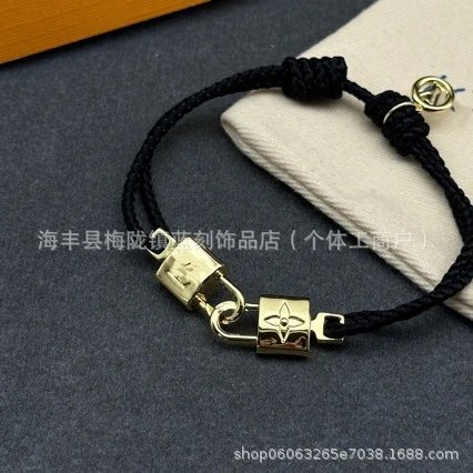 Louis Vuitton Lock & Key Red Rope Bracelet - 4