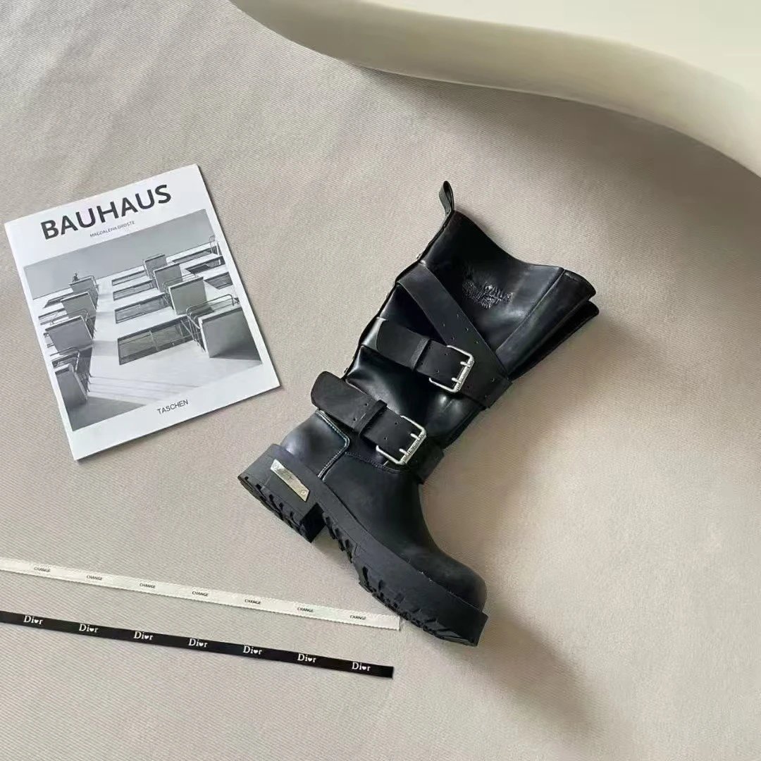 Dior Biker Boots Black Leather Boots - 2