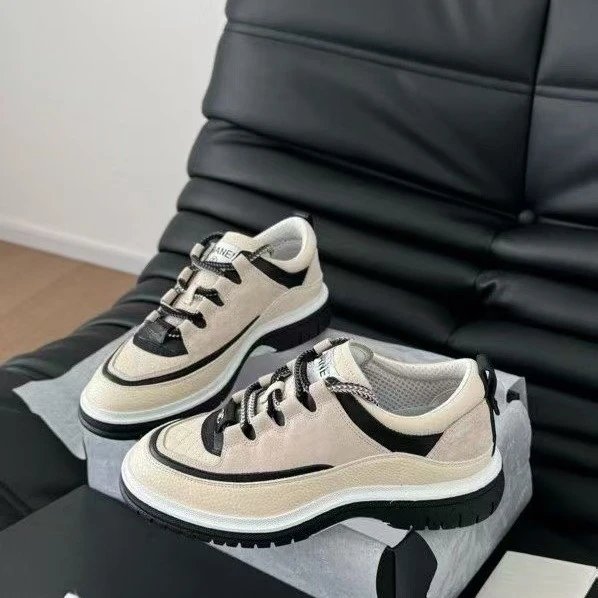 Chanel Sneakers Low-Top Lace-Up Quilted image 3