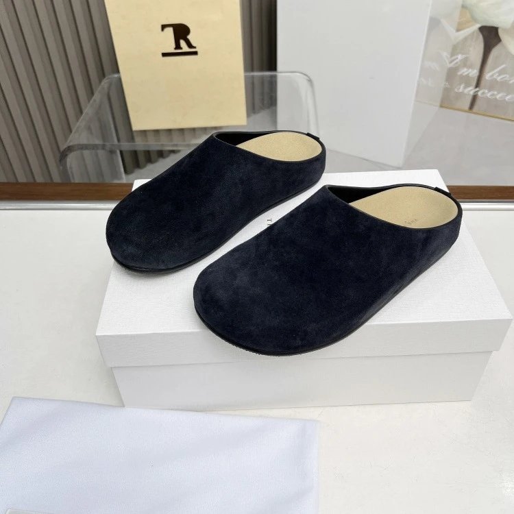 Maison Margiela Tabi Mule Black Suede Slippers