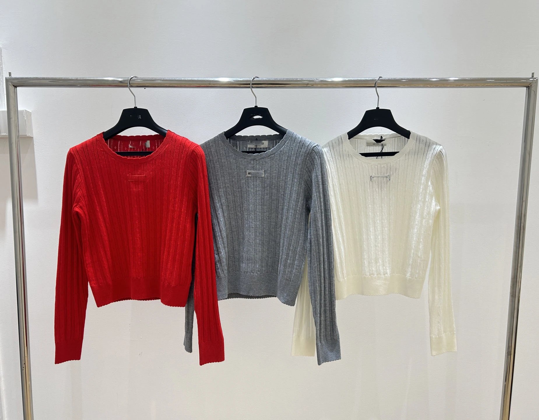 GRA Ribbed Cropped Sweater Red - 4