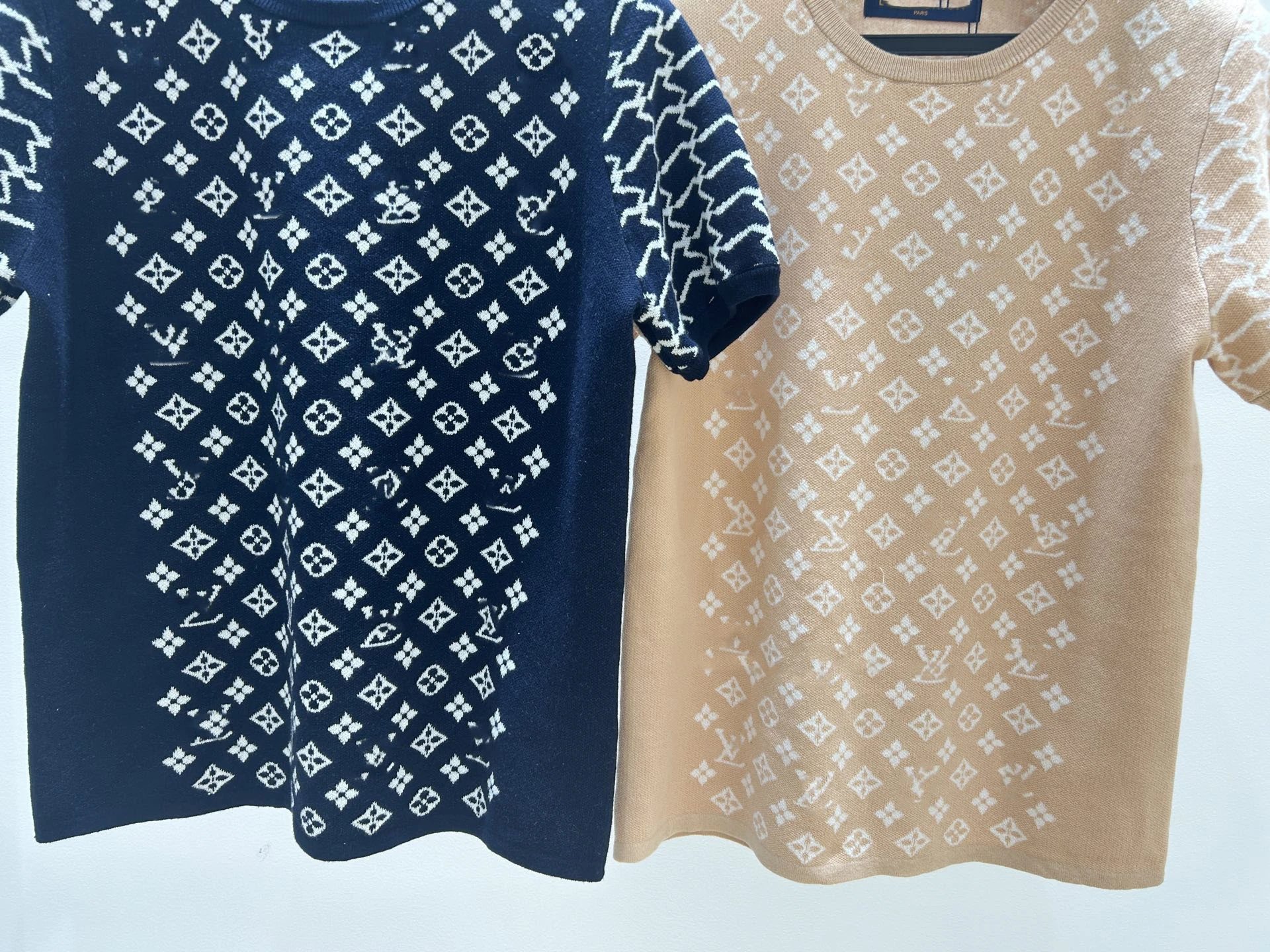 Louis Vuitton Monogram Knit T-Shirt Beige T-Shirt - 10
