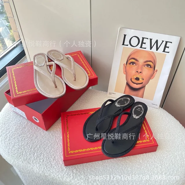Unbranded Sandals Rhinestone Thong Flat product detail image 1