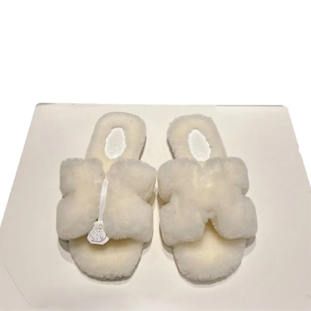 Unbranded Slippers Faux-Fur Buckle Slide image 5