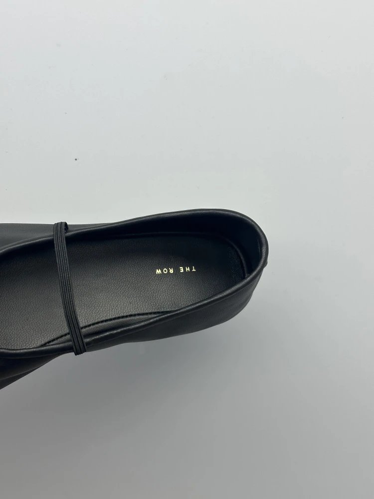 Brown Leather Mary Jane Flat Shoes - 13
