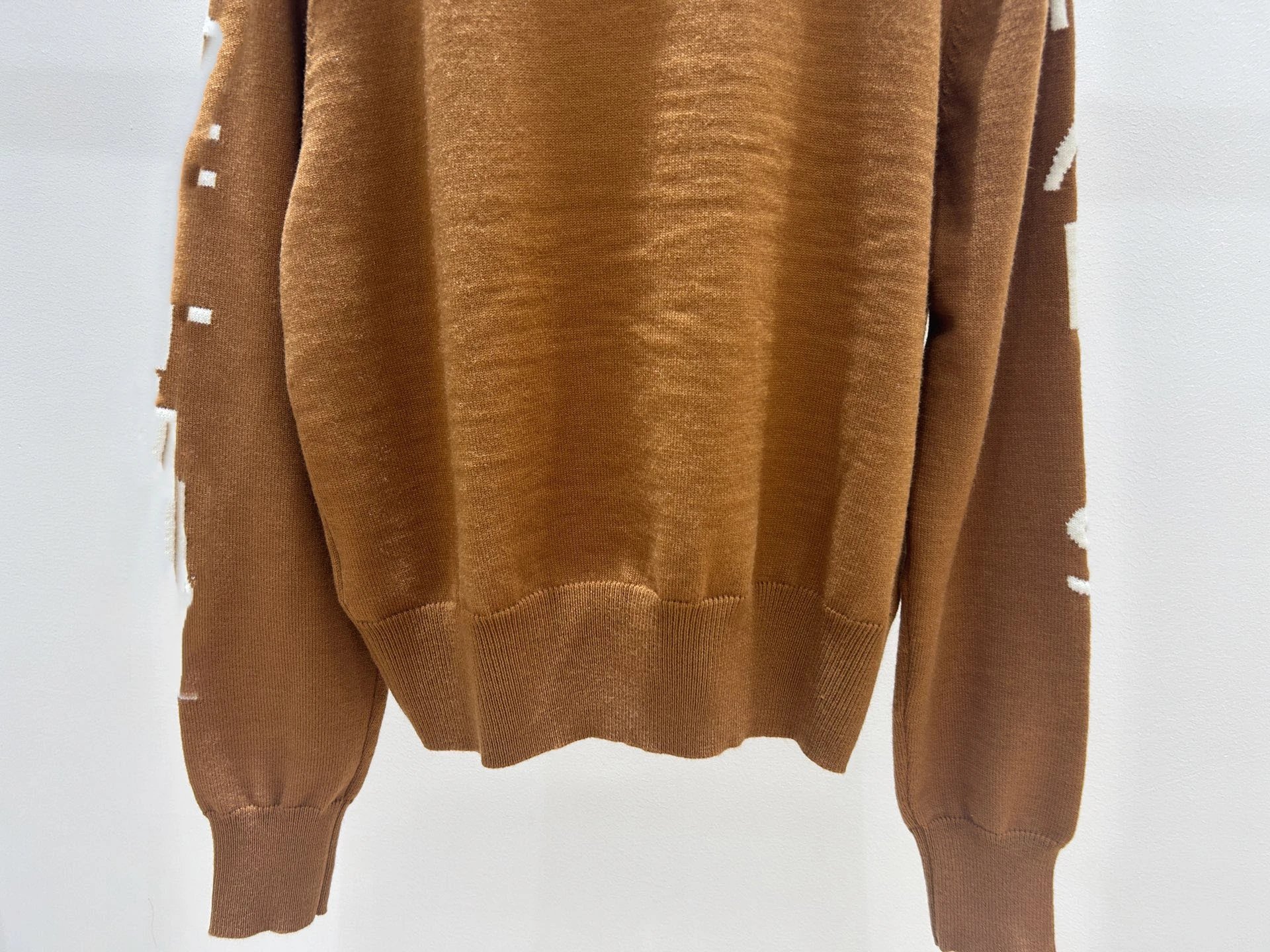 Dior CD Logo Intarsia Knit Sweater Camel - 9
