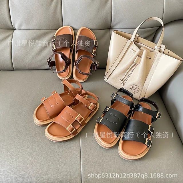 Tory Burch Sandals Double-T Logo Buckle product detail image 2