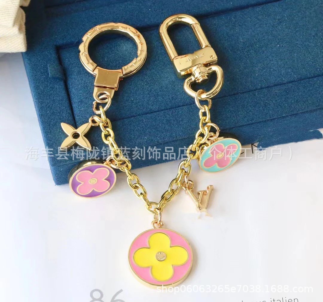 Louis Vuitton Monogram Flower Charm Keychain Multicolor Accessories - 5