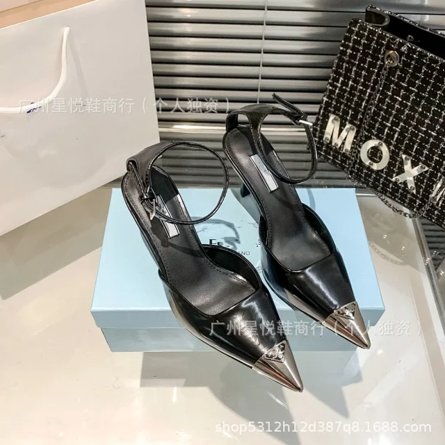 Prada High Heels Pointed-Toe Ankle-Strap Stiletto product detail image 2