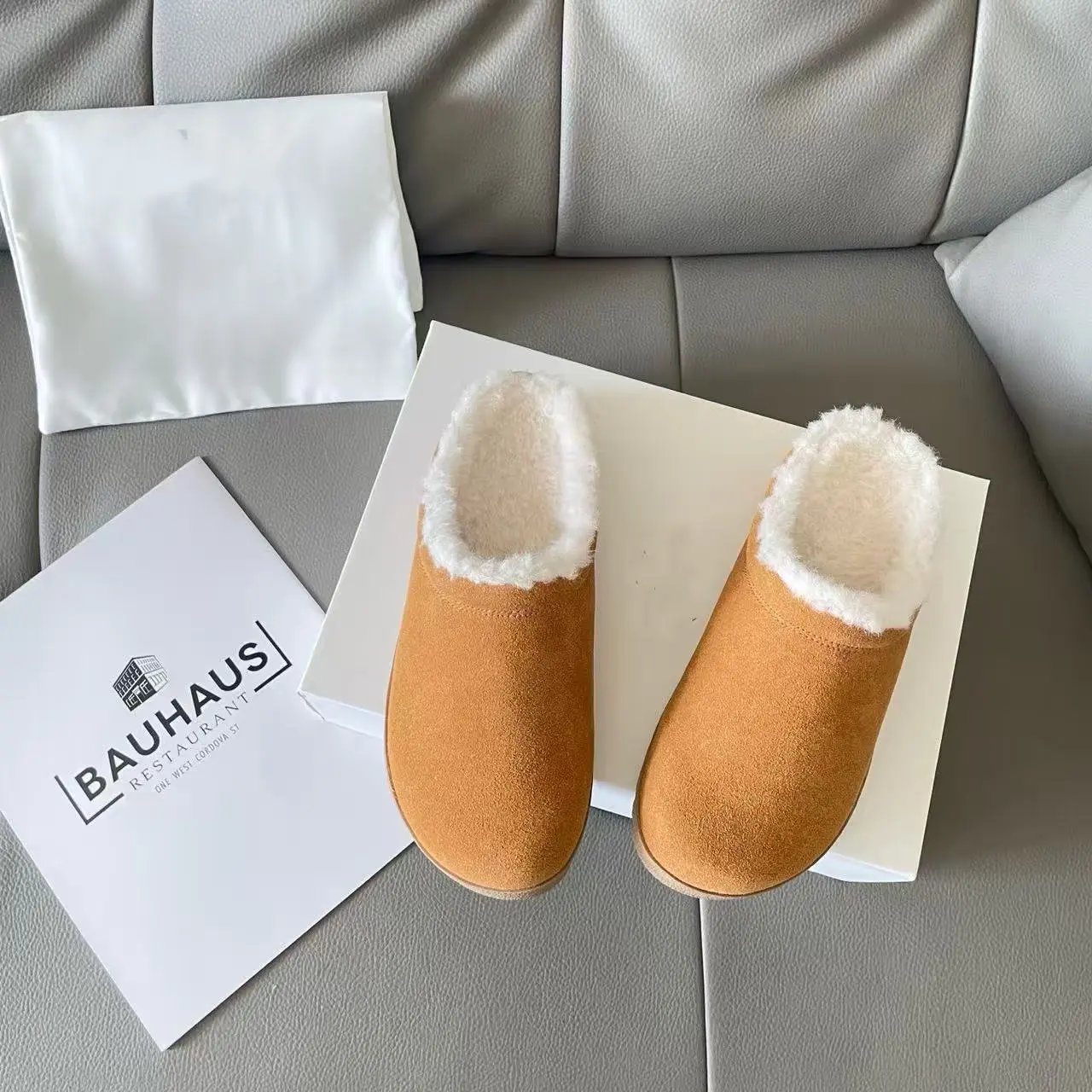 Unbranded Slippers Shearling-Lined Closed-Back Slip-On image 2