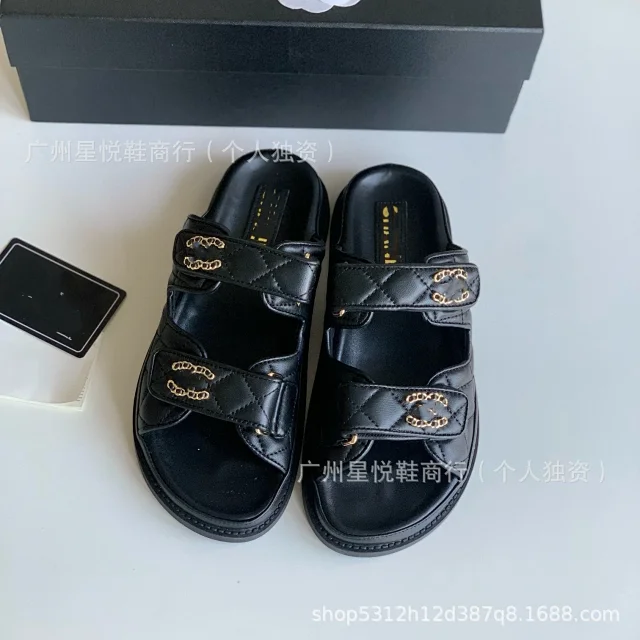 Chanel Slippers Quilted Double-Strap Bow Slide Sandals product detail image 24