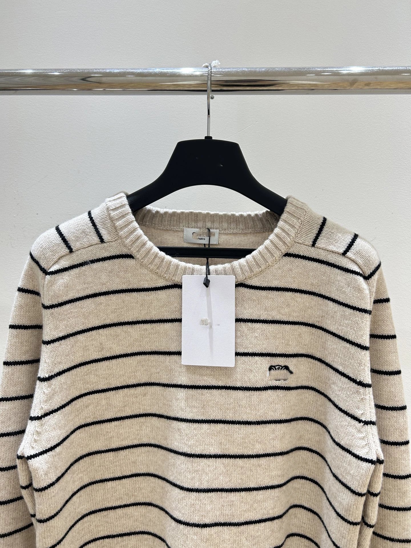 Saint Tears Striped Crewneck Sweater Beige - 11