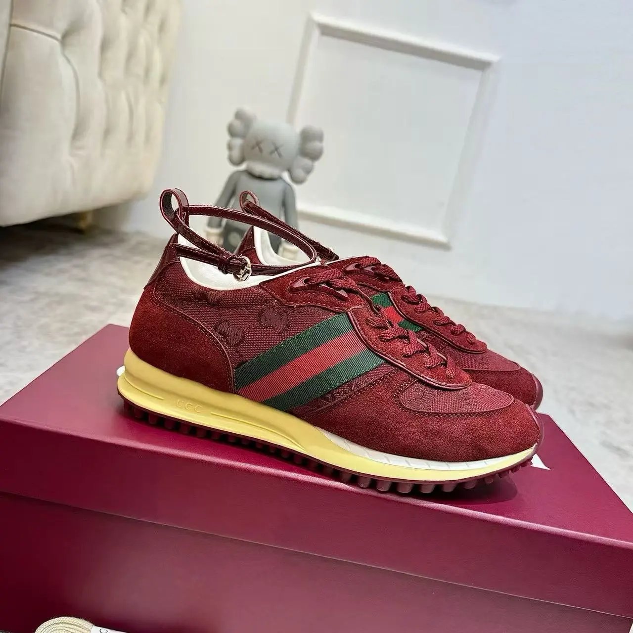 Gucci Sneakers Lace-Up High-Top with Ankle Strap image 4