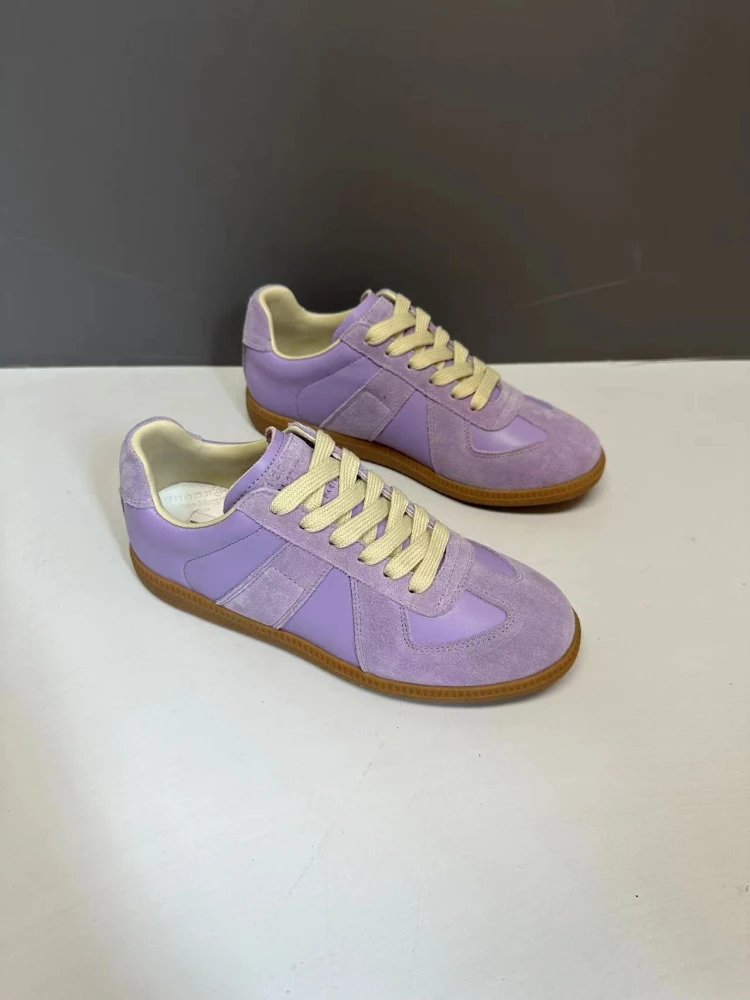 Maison Margiela Replica Sneakers Tan Suede Casual Shoes - 36
