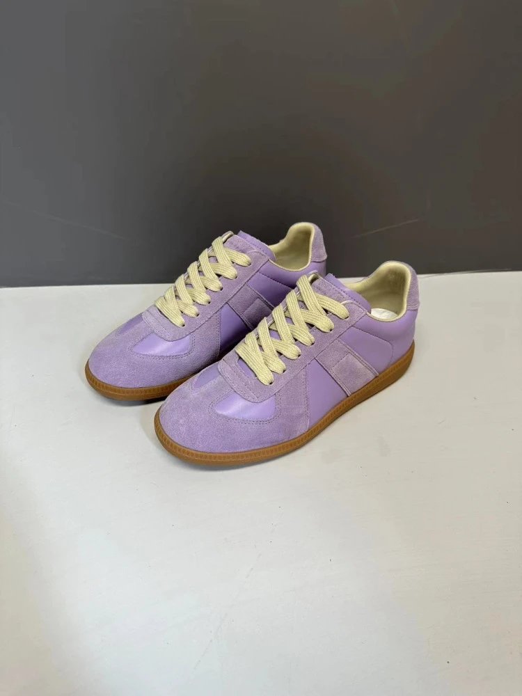 Maison Margiela Replica Sneakers Tan Suede Casual Shoes - 41