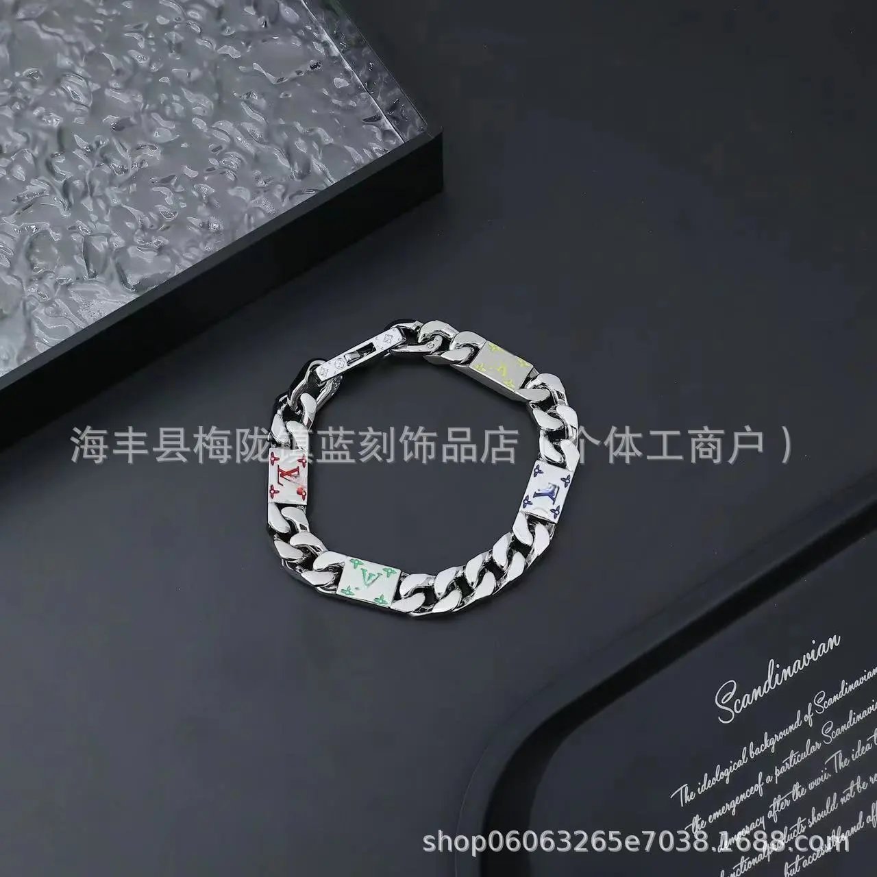 Louis Vuitton LV Chain Bracelet Multicolor Silver Bracelet - 5
