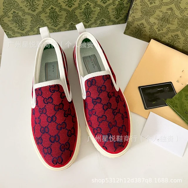 Unbranded Sneakers Platform Slip-On Canvas with Monogram Pattern product detail image 6