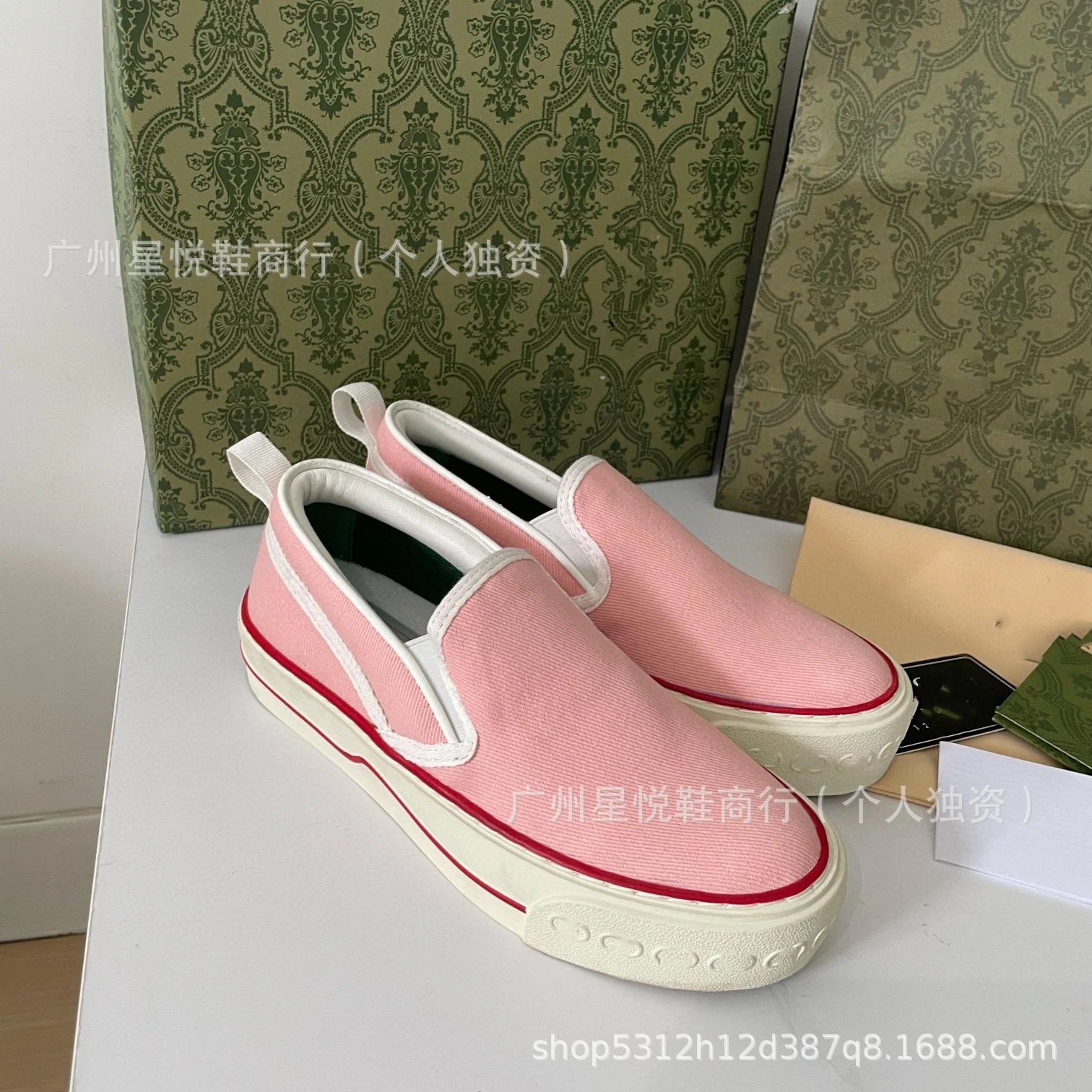 Gucci x Doraemon Slip-On Sneakers Brown Multicolor Canvas Shoes - 13