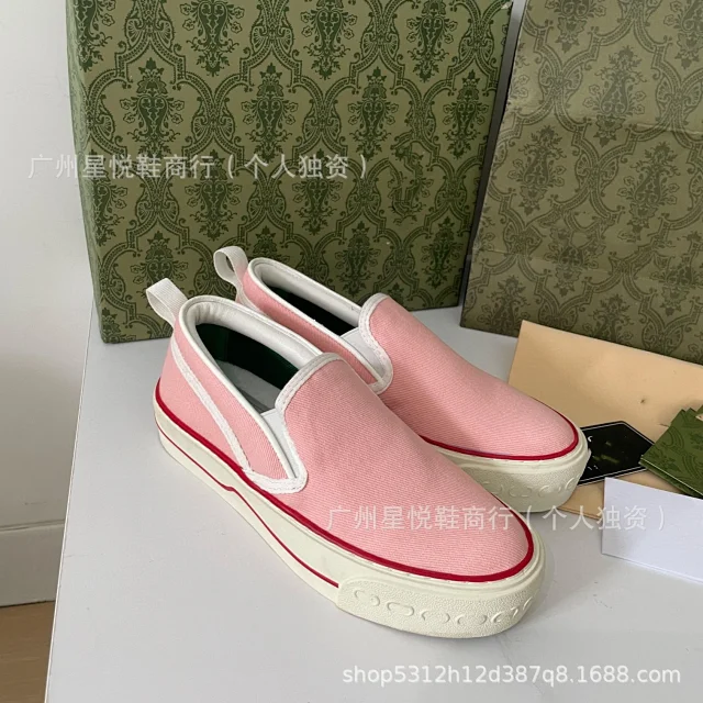 Unbranded Sneakers Platform Slip-On Canvas with Monogram Pattern product detail image 13