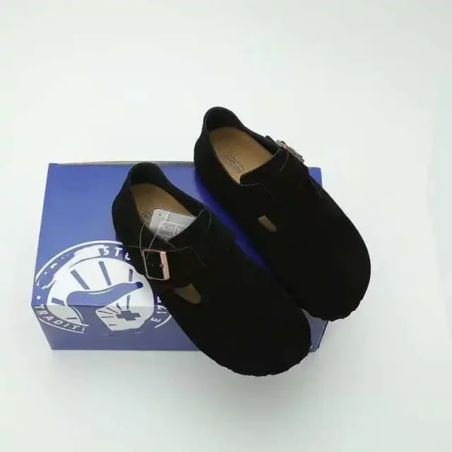 Birkenstock Leather Shoes London Buckle Clogs product detail image 2