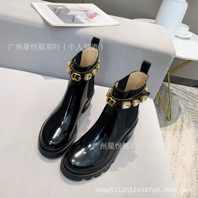 Unbranded Boots Embellished lug-sole Chelsea ankle product detail image 9