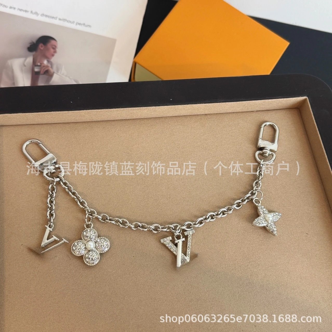 Louis Vuitton Monogram Bear Keychain Red Orange Gold Accessories - 3