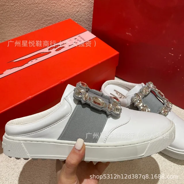 Roger Vivier Sneakers Rhinestone Square Buckle Slip-On product detail image 4