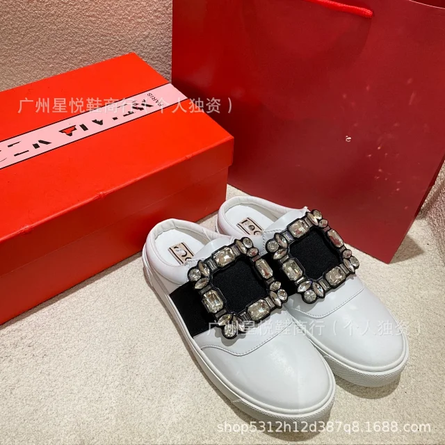 Roger Vivier Sneakers Rhinestone Square Buckle Slip-On product detail image 12