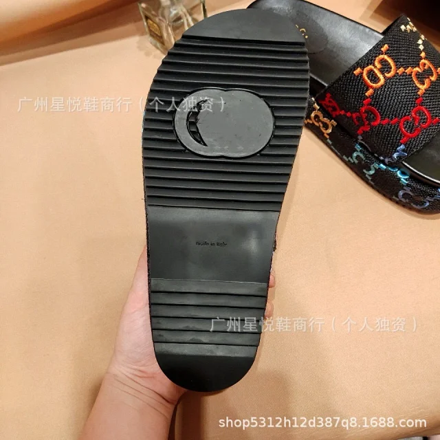 Gucci Slippers GG monogram platform slide product detail image 9
