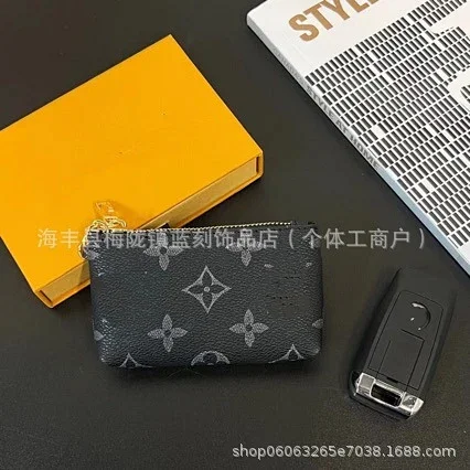 Unbranded Wallets & Card Holders Zippered key pouch with monogram and checkered prints product detail image 4