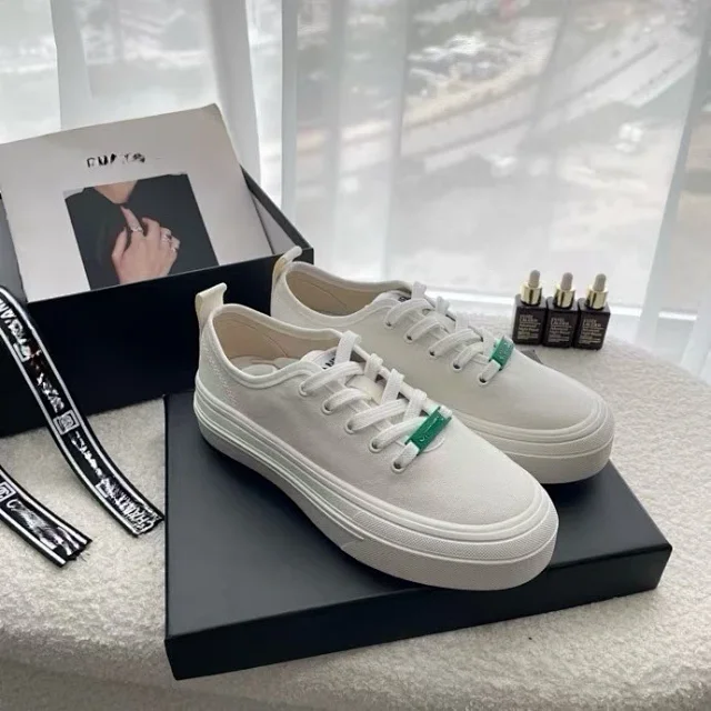 Chanel Sneakers Canvas lace-up platform product detail image 3